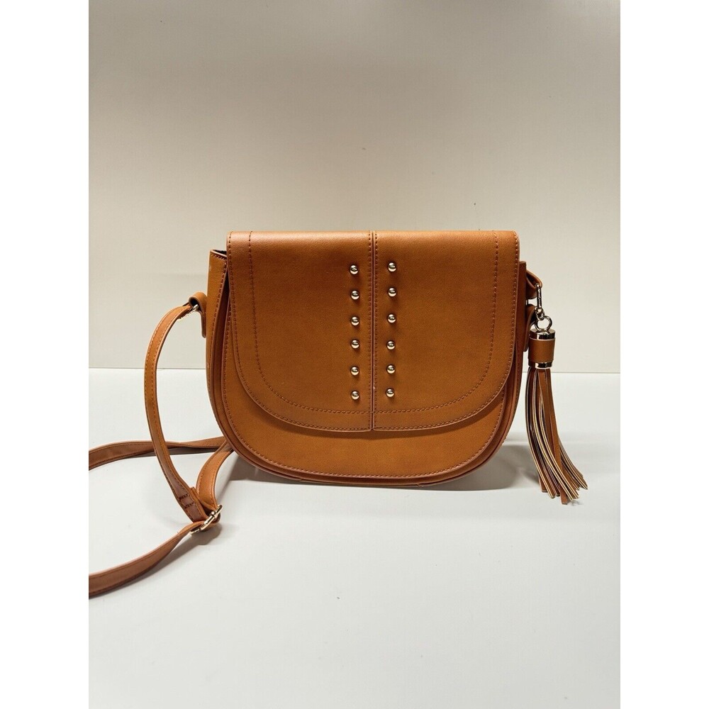 Brown Faux leather crossbody bag for women